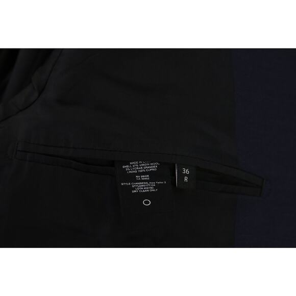 Theory Men's Chambers Solid Navy Blue Wool 2-Btn Slim Fit Blazer 36R - Picture 9 of 9